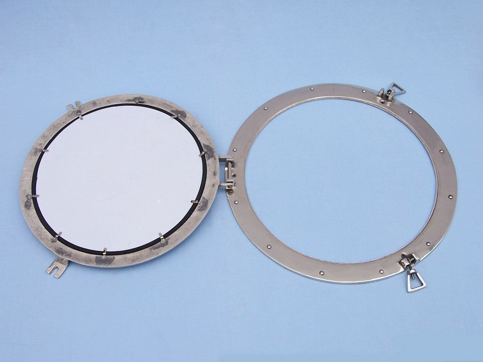 Deluxe Class Porthole Mirror, Chrome, 20''