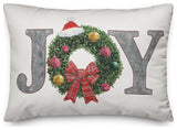 Joy Wreath 20x14 Indoor/Outdoor Pillow