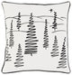 Surya Holiday HOLI-7247 18"x18" Pillow Kit, Black/Ivory