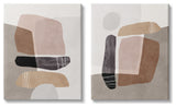 Abstract Nature Rock Balancing Transparent Collage , 2pc, each 24 x 30