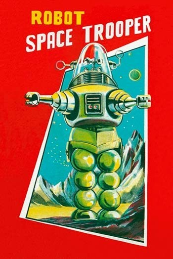 Robot Space Trooper- Gallery Wrapped Canvas Art 28" x 42"