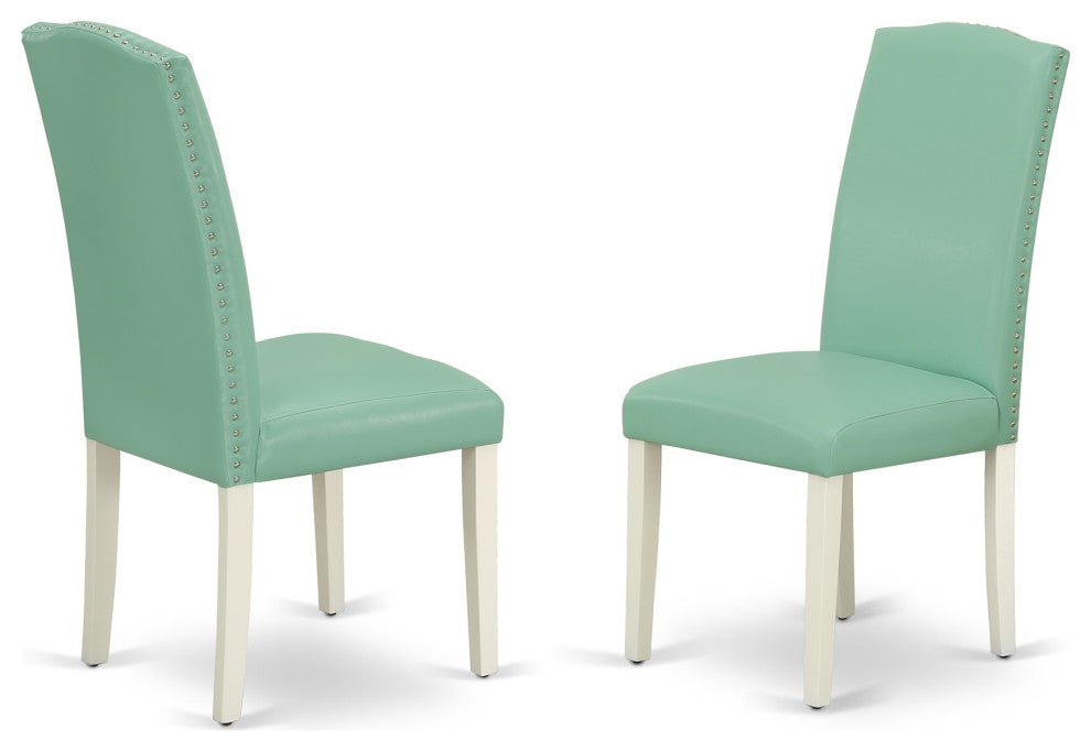 5-Piece Square 36" Table and 4-Parson Chair Color Pond