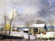George Henry Durrie A Winter in the Country- Farmyard Wall Decal