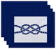 18"x14" Nautical Knot, Geometric Print Placemat, Blue, Set of 4
