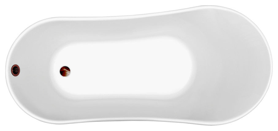 59" Streamline NPT9344ORB-ORB Clawfoot Tub With External Drain