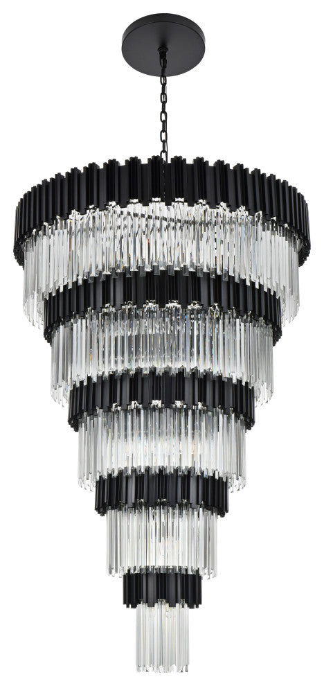 Home Living 48" Chandelier, Black