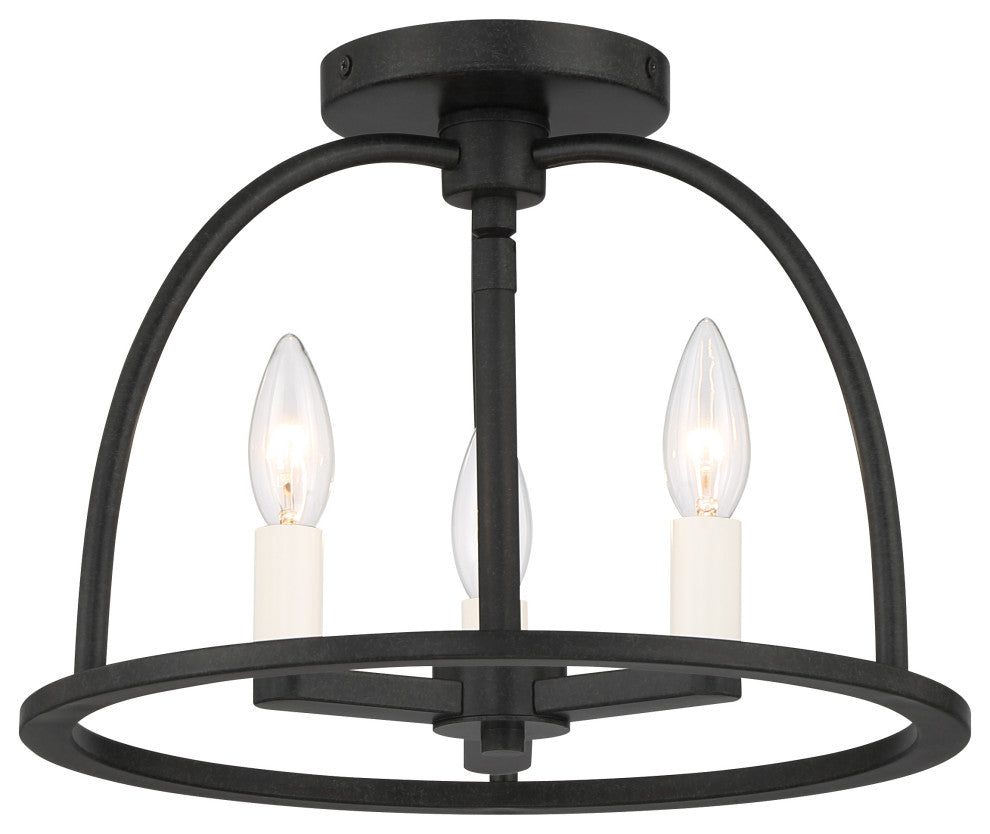 Abbott 3-Light Black Ceiling Mount