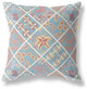 18 Blue Yellow Patch Indoor Outdoor Throw Pillow