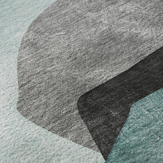 Premium Machine Washable Mayfield AMF547 Teal 9' x 12' Rug