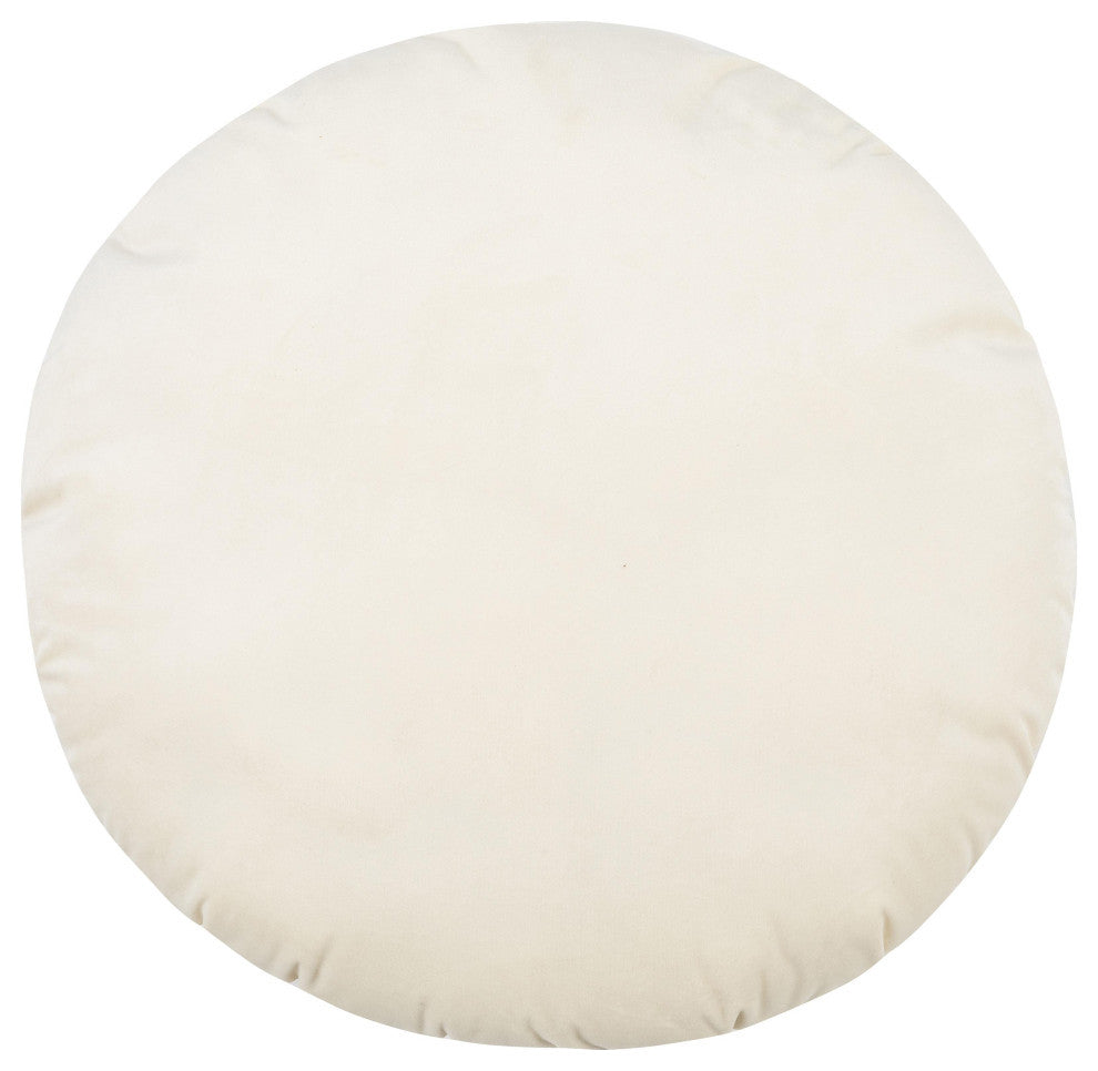 Potter 20" Cream Velvet Pillow - Cream