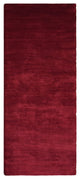 Hand Knotted Loom Silk Mix Area Rug Solid Red