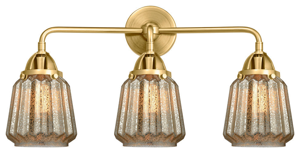 Innovations 288-3W-SG-G146 Chatham 3 Light 24" Bath Vanity Light, Satin Gold