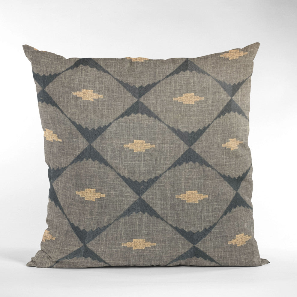 Plutus Blue Cubes Diamond Luxury Throw Pillow, 20"x20"