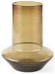 10" Vintage Look Ombre Brown Glass Vase