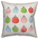 Watercolor Ornaments 20"x20" Throw Pillow Cover