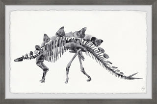 "Big Stegosaurus Skeleton" Framed Painting Print, 30"x20"