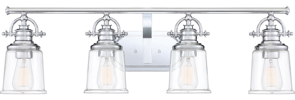 Grant 4-Light Bath Vanity, Polished Chrome