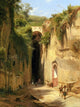 Underground City People Grass A. Pitloo Tile Mural Backsplash Art, 6"x8", Glossy