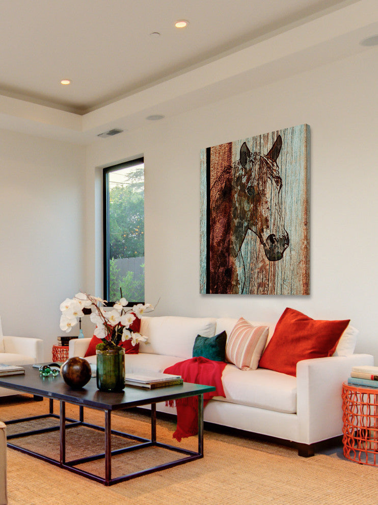 Marmont Hill, "Orange Horse" by Irena Orlov Painting on Wrapped Canvas, 40x52