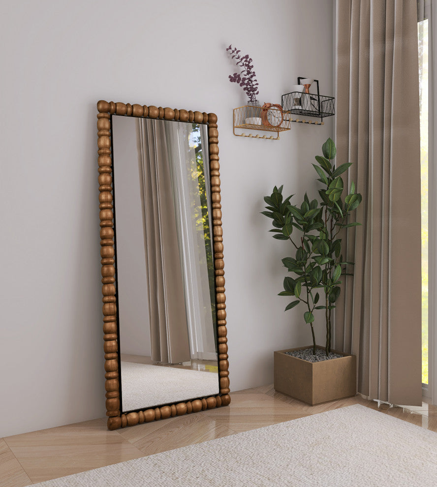 Aubrey Mirror, Brown, 29" W x 2" D x 65" H