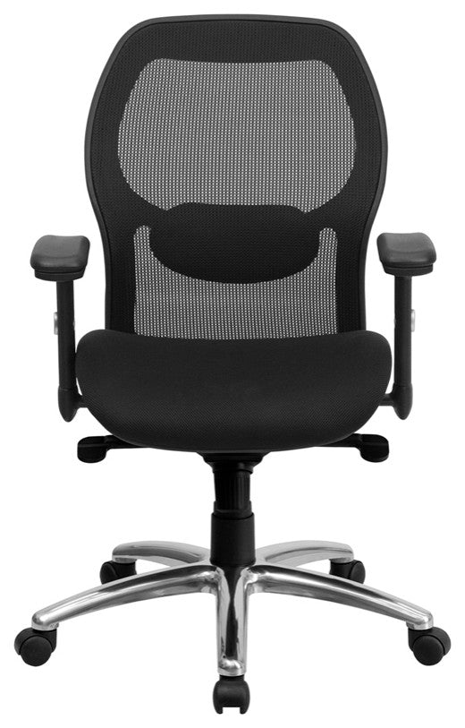 Flash Furniture Mid-Back Super Mesh Office Chair in Black