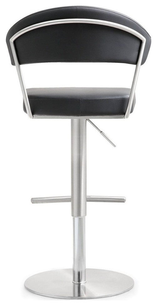 Cosmo Black Stainless Steel Barstool