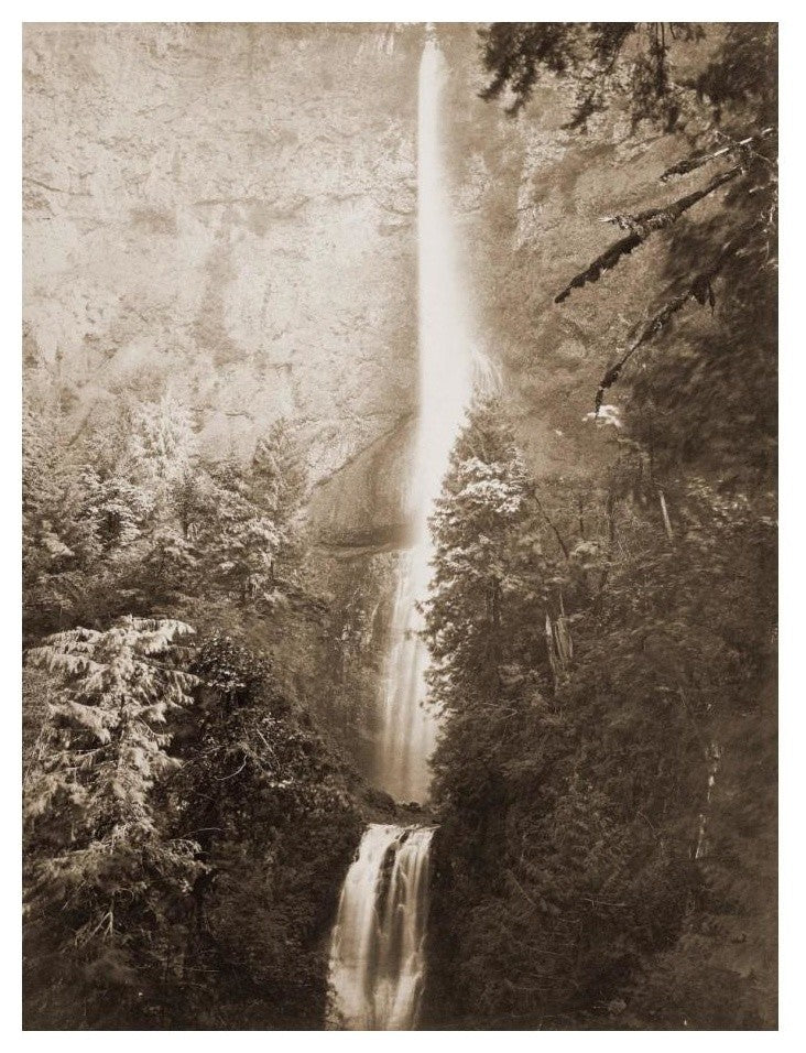 "Multnomah Falls, Columbia River, Oregon, 2500 feet., 1867" Paper Art, 19"x24"