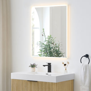 Aurora Framelesss Anti-Fog Dimmable LED Lighted Wall Mirror, No Frame, 36"