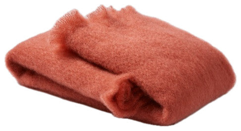 Apricot Mohair Throw