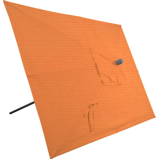 10'x6.5' Rectangular Auto Tilt Market Umbrella, Antique Bronze Frame, Sunbrella