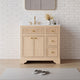 Solid Wood Bathroom Vanity with Carrara White Quartz Top, CUPC-certified Sink, 36"