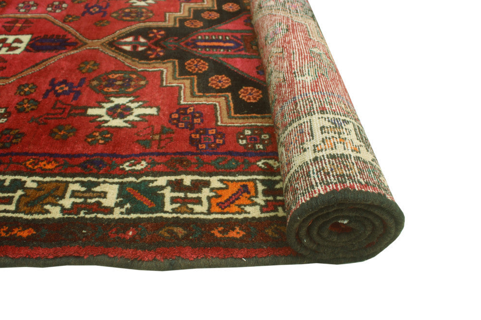 Fine Vintage Distressed Darren Rust/Ivory Runner, 3'10x10'9