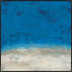 24x24 Le Bleu, Framed Artwork, Espresso