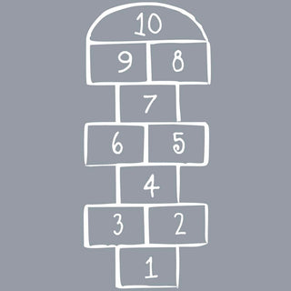 Hopscotch Wall Decal, 38", Cranberry