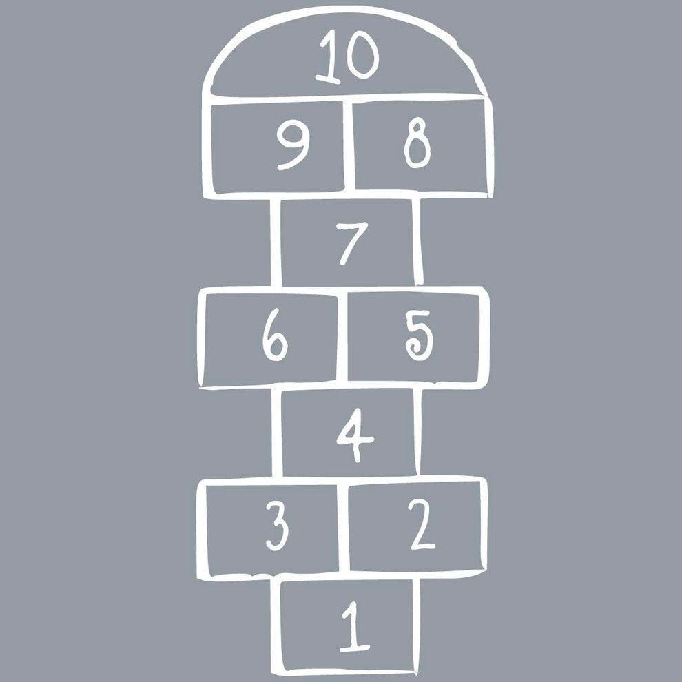 Hopscotch Wall Decal, 38", Cranberry