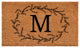 Calloway Mills Rustic Leaf Vine Monogrammed Doormat, 36"x72", Letter M