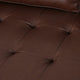 Hixon Faux Leather Tufted 3 Piece Sofa and Club Chair Set, Dark Brown + Espresso