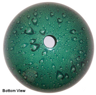Above Counter Glass Vessel Basin - Green Water Drip
