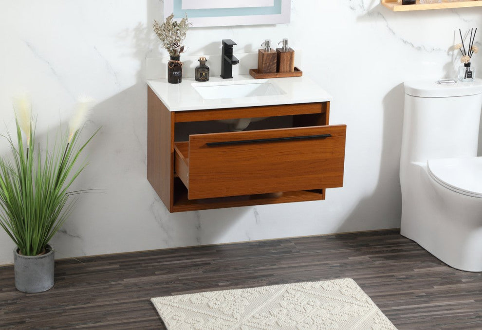 Elegant Decor Roman Bathroom Vanity Teak