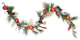 6'' x 10" Autumn Harvest Mixed Pine Berry and Nut Thanksgiving Fall Garland