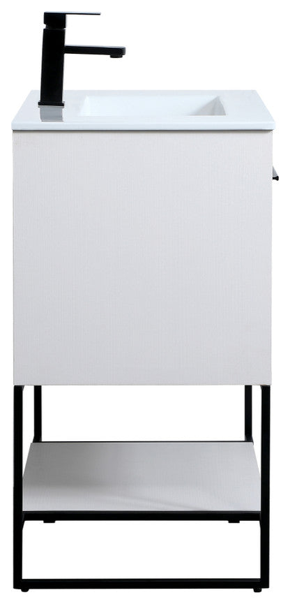 30" Single Bathroom Vanity, White