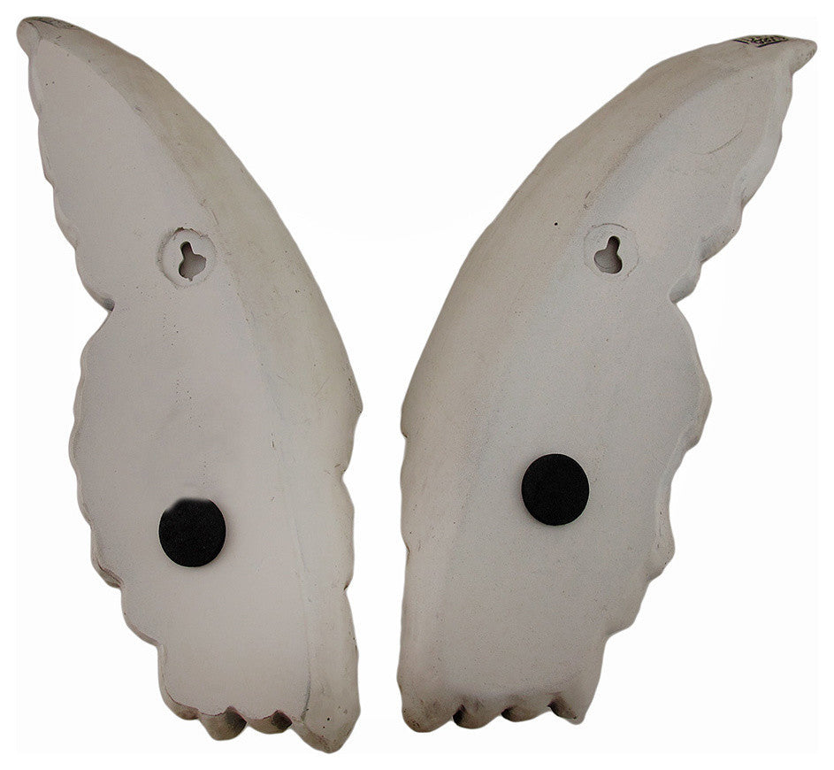 Wings of Protection Pair of 11 inch Aged Finish Wall Hanging Angel Wings