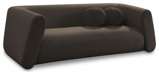Abbington Boucle Fabric Upholstered Sofa, Brown