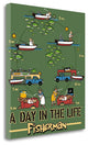"Day In The Life Fishing" By Jim Baldwin, Giclee Print on Gallery Wrap Canvas