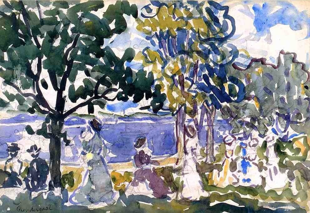 Maurice Prendergast Beach Promenade Wall Decal