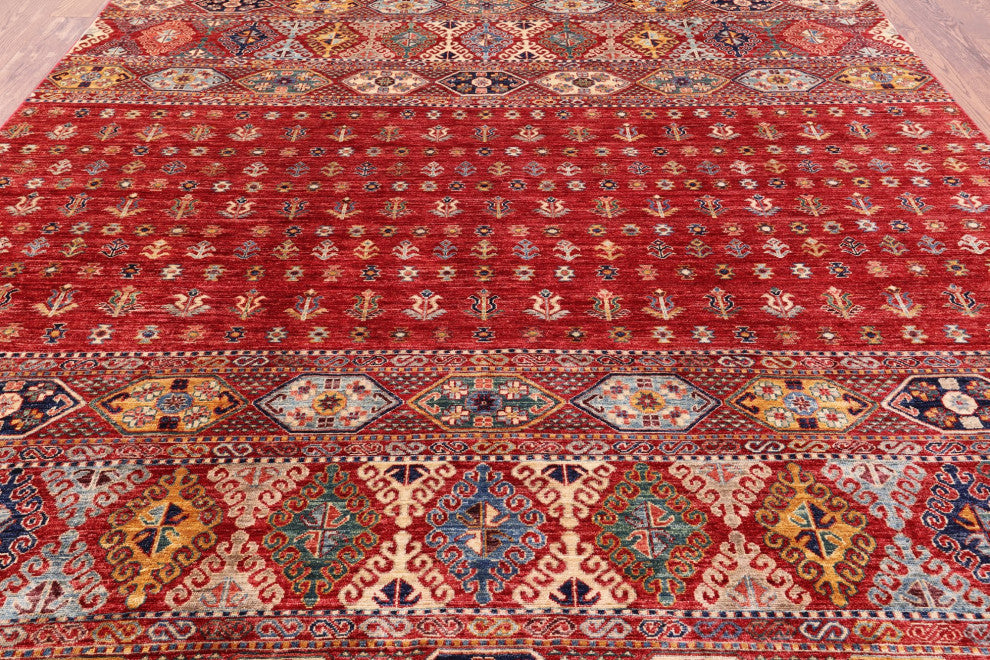 8' 3" X 9' 8" Tribal Gabbeh Wool Rug Q4880