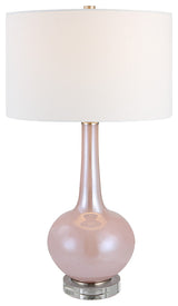 Uttermost Rosa Pink Glass Table Lamp