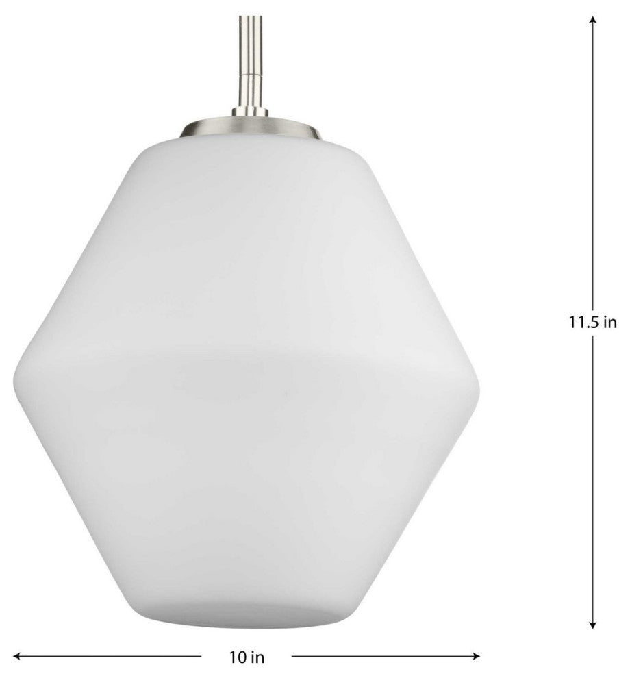 Copeland Collection One-Light Brushed Nickel Mid-Century Modern Pendant
