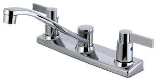 Kingston Brass 2-Handle 8" Centerset Kitchen Faucet, Polished Chrome