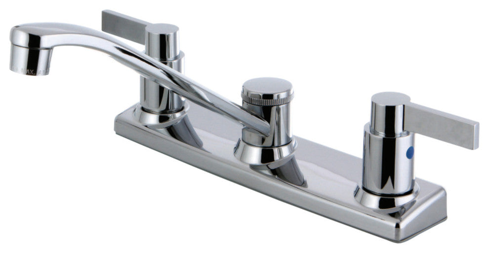 Kingston Brass 2-Handle 8" Centerset Kitchen Faucet, Polished Chrome